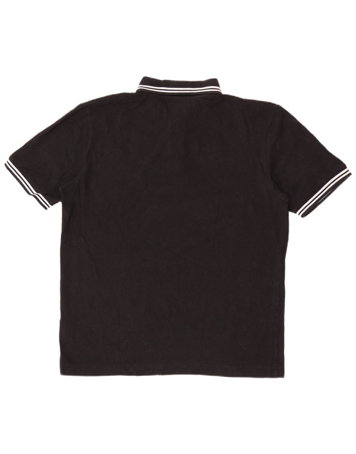 Polo Kappa Uomo Large Nera In Cotone