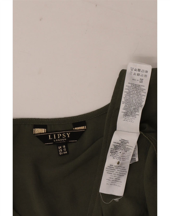 Camicetta oversize da donna Lipsy Top UK 16 Large Verde Poliestere