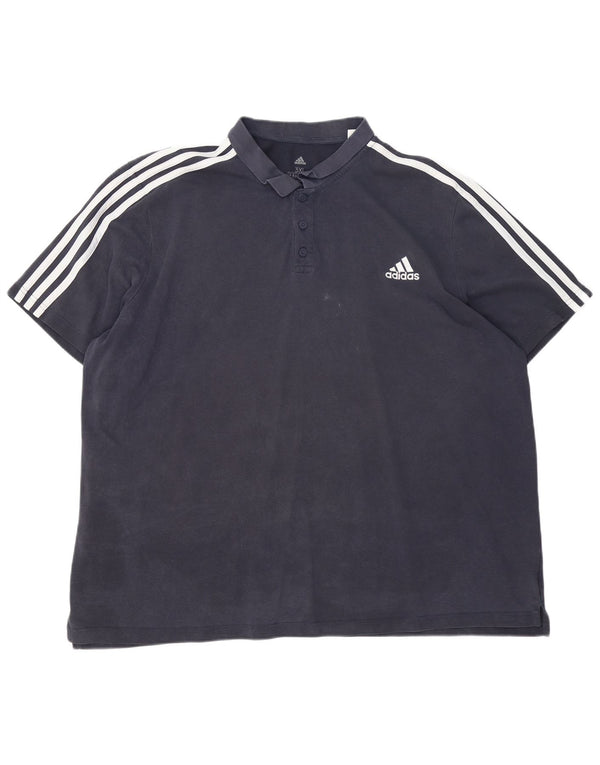 Polo Adidas da uomo 3XL in cotone blu navy