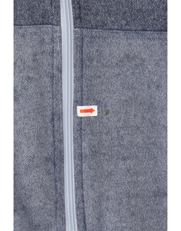Felpa con cappuccio e zip grafica PUMA da uomo in cotone color block blu medio