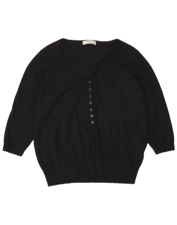 Marks & Spencer Maglione Bolero con maniche a 3/4 da donna UK 20 2XL Viscosa nera