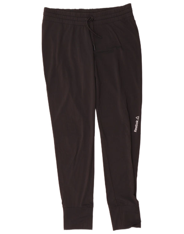 Pantaloni da tuta con grafica Reebok da donna Joggers UK 12/14 Medium Nero