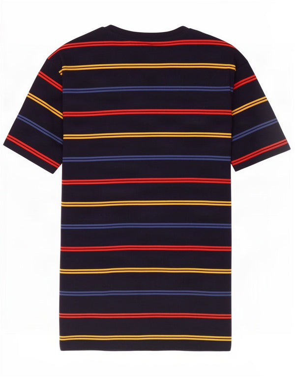 T-shirt da uomo Joules Top in cotone a righe blu navy medio