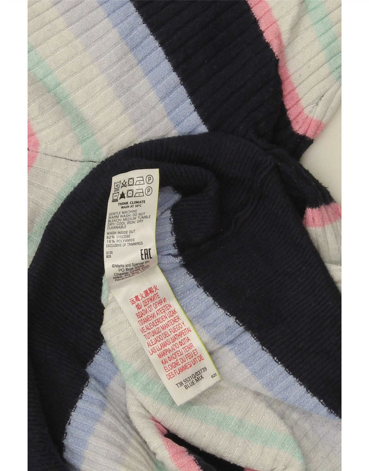 T-shirt da donna Marks & Spencer Top UK 16 grande a righe multicolore