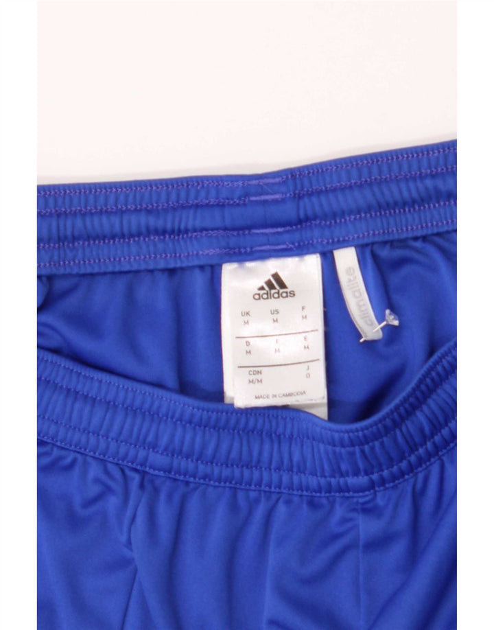 Pantaloncini sportivi Adidas Climalite da uomo in poliestere color block blu medio