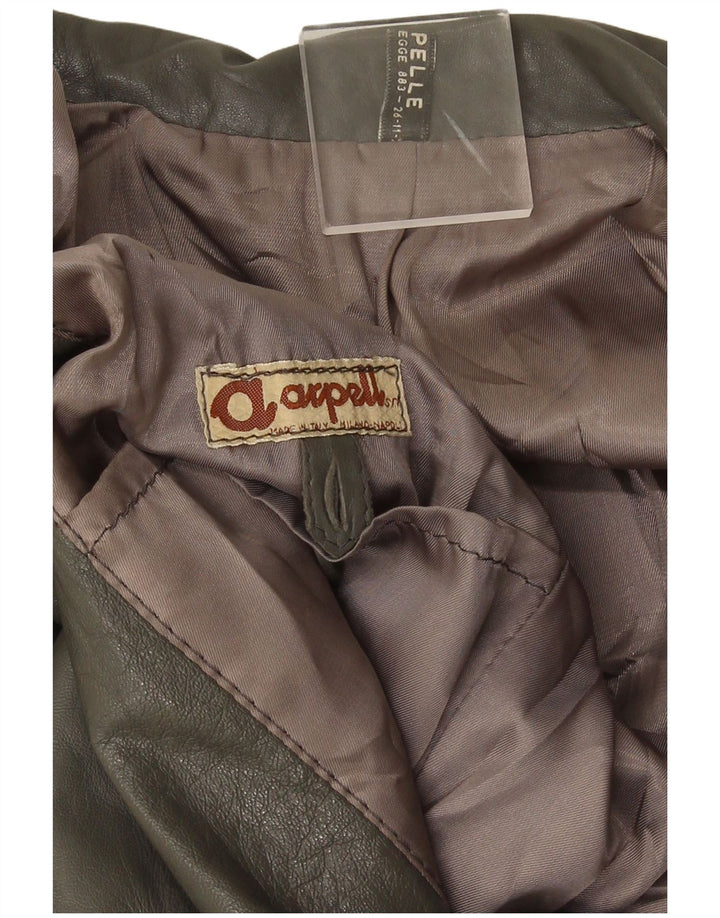 Giacca blazer doppiopetto vintage da donna UK 14 verde medio