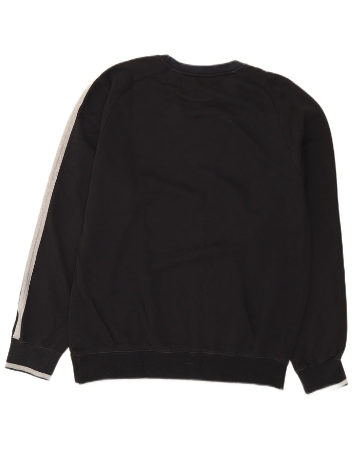 Felpa grafica da uomo Champion, maglione grande, cotone color block nero