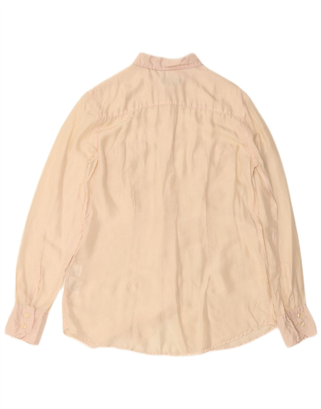 Camicetta camicia da donna FRED PERRY UK 14 Large Beige Seta