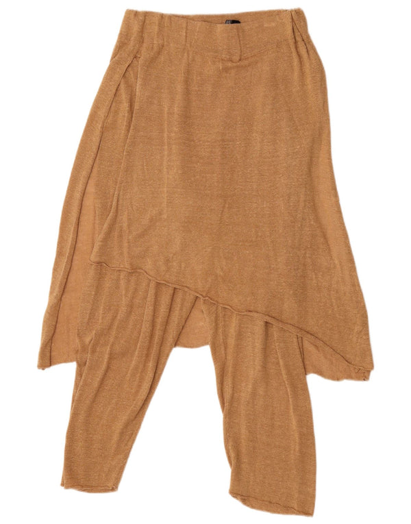 Pantaloni casual da donna Zara piccoli W28 L24 lino marrone