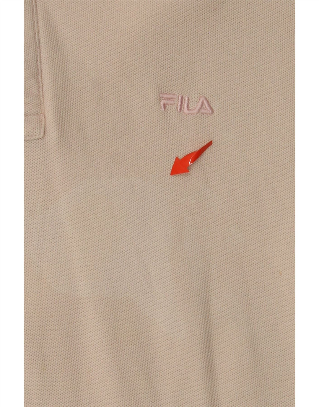 Polo da uomo FILA in cotone beige medio