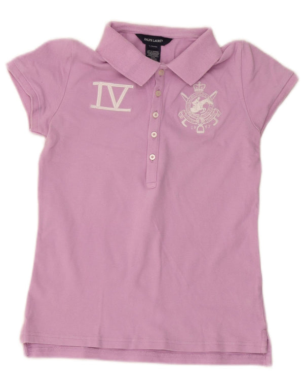 Polo grafica per ragazze Ralph Lauren 12-13 anni grande in cotone rosa
