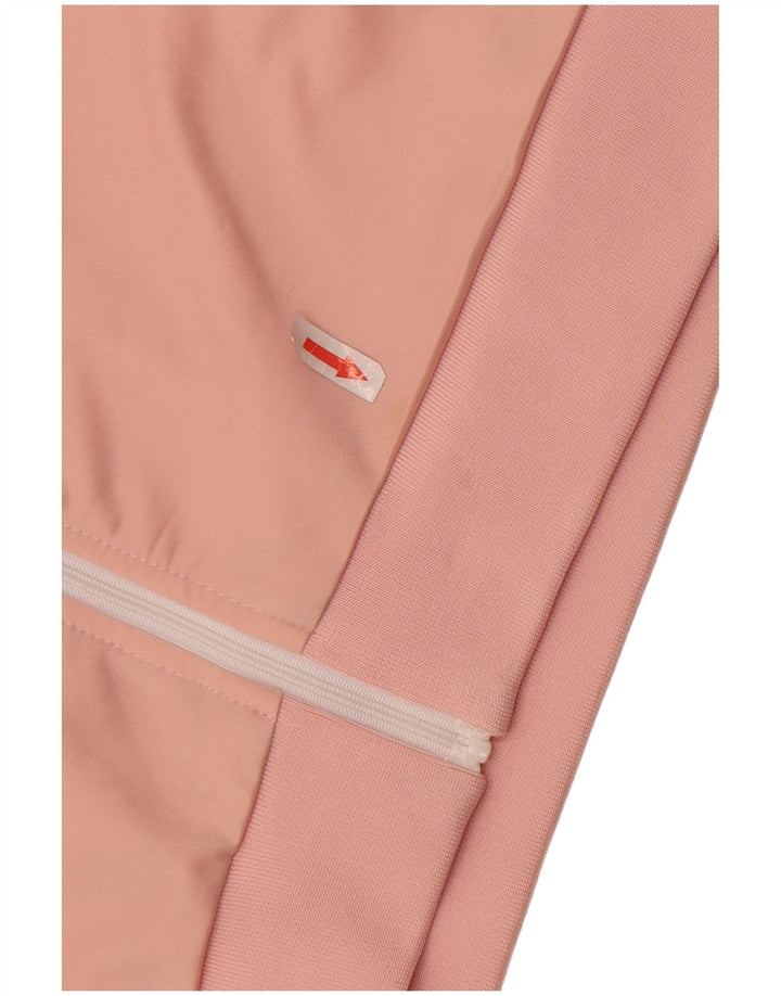 Giacca corta da tuta da donna Ellesse UK 10 piccola in poliestere a righe rosa