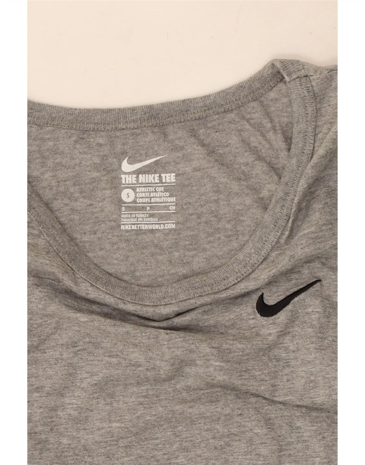 Canotta Nike da uomo dal taglio atletico, piccola, grigia screziata