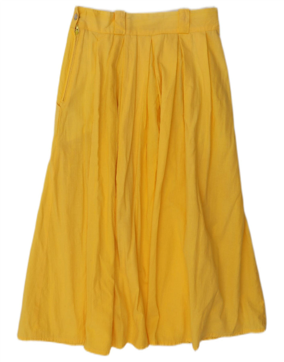 Gonna a trapezio da donna vintage W24 XS gialla
