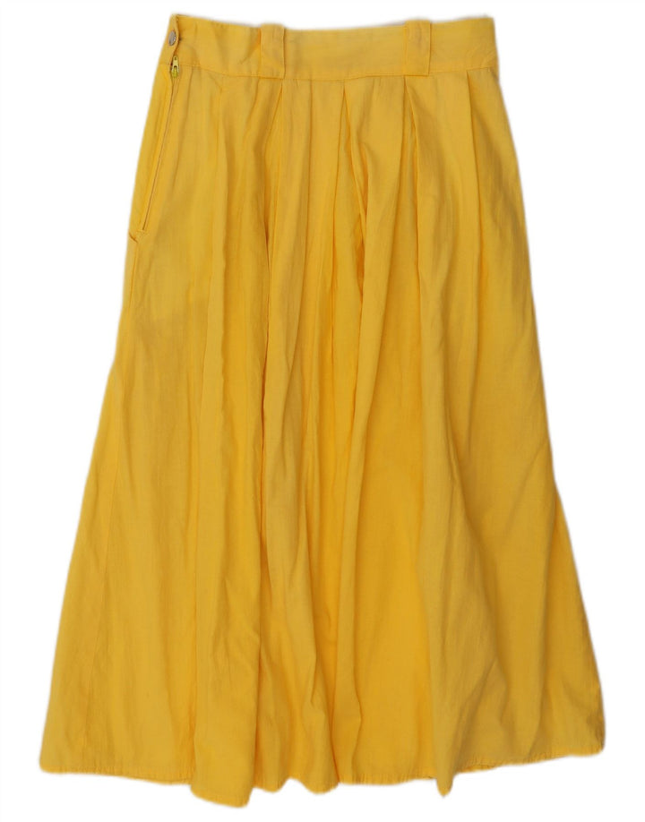 Gonna a trapezio da donna vintage W24 XS gialla