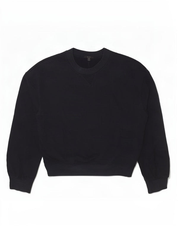 Cos Womens Oversized Sweatshirt Jumper UK 10 Small Black Cotton