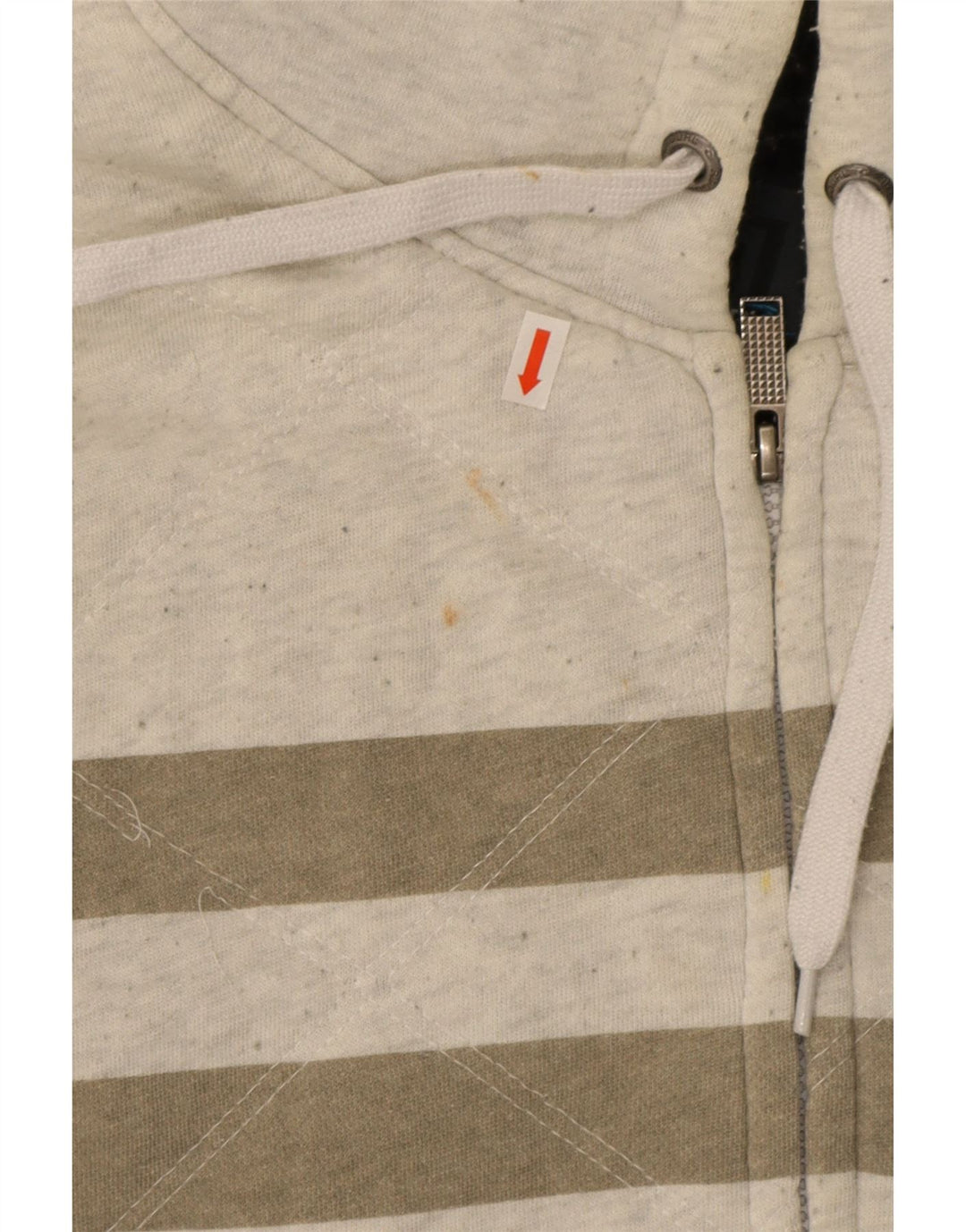 Maglione con cappuccio e zip da uomo Rip Curl in cotone a righe grigio medio
