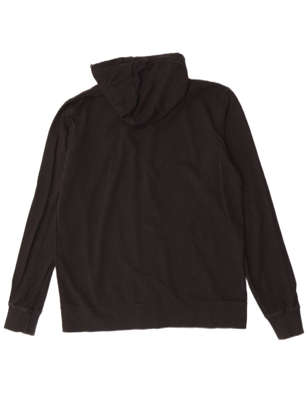 Maglione con cappuccio e zip da uomo Lotto grande in cotone nero