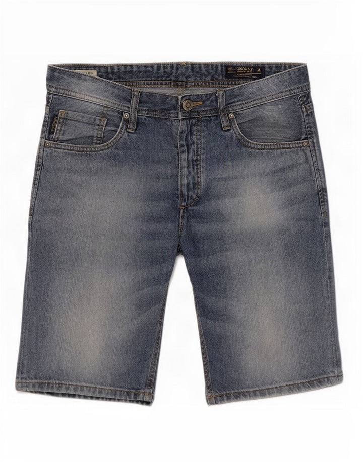 Pantaloncini di jeans da uomo Jack & Jones grandi W36 in cotone blu
