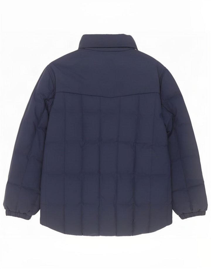 Giacca imbottita con cappuccio da uomo Lacoste taglia 6 XL poliestere blu navy