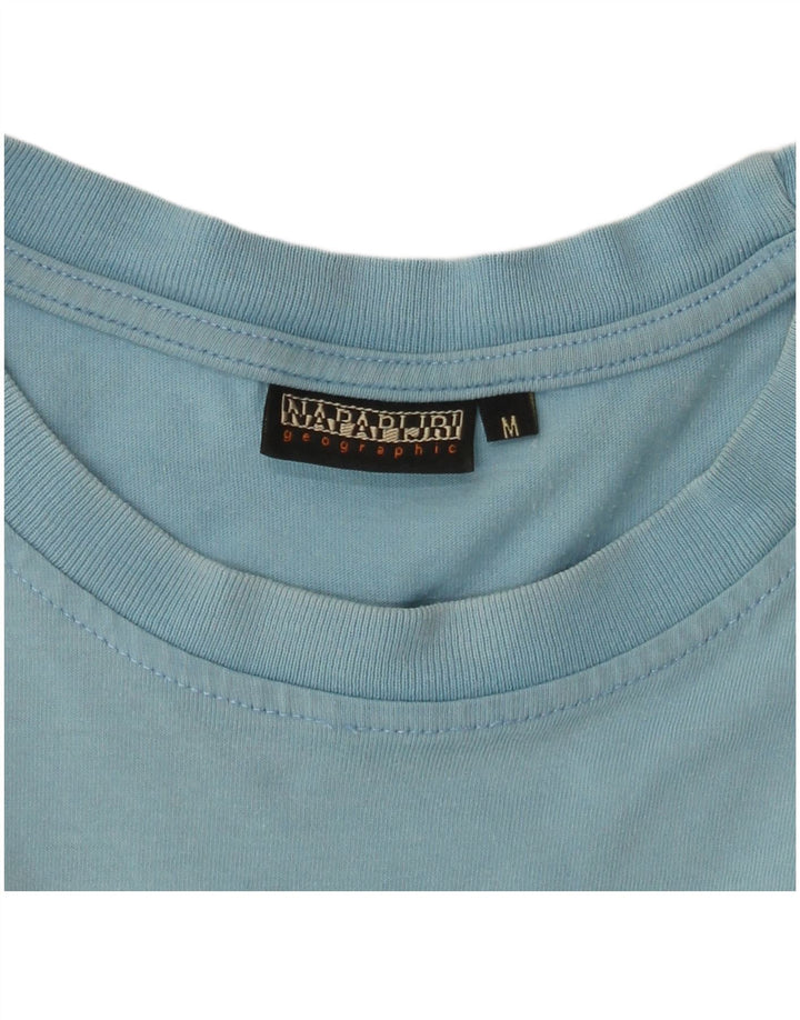 T-shirt grafica geografica da uomo NAPAPIJRI Top blu medio