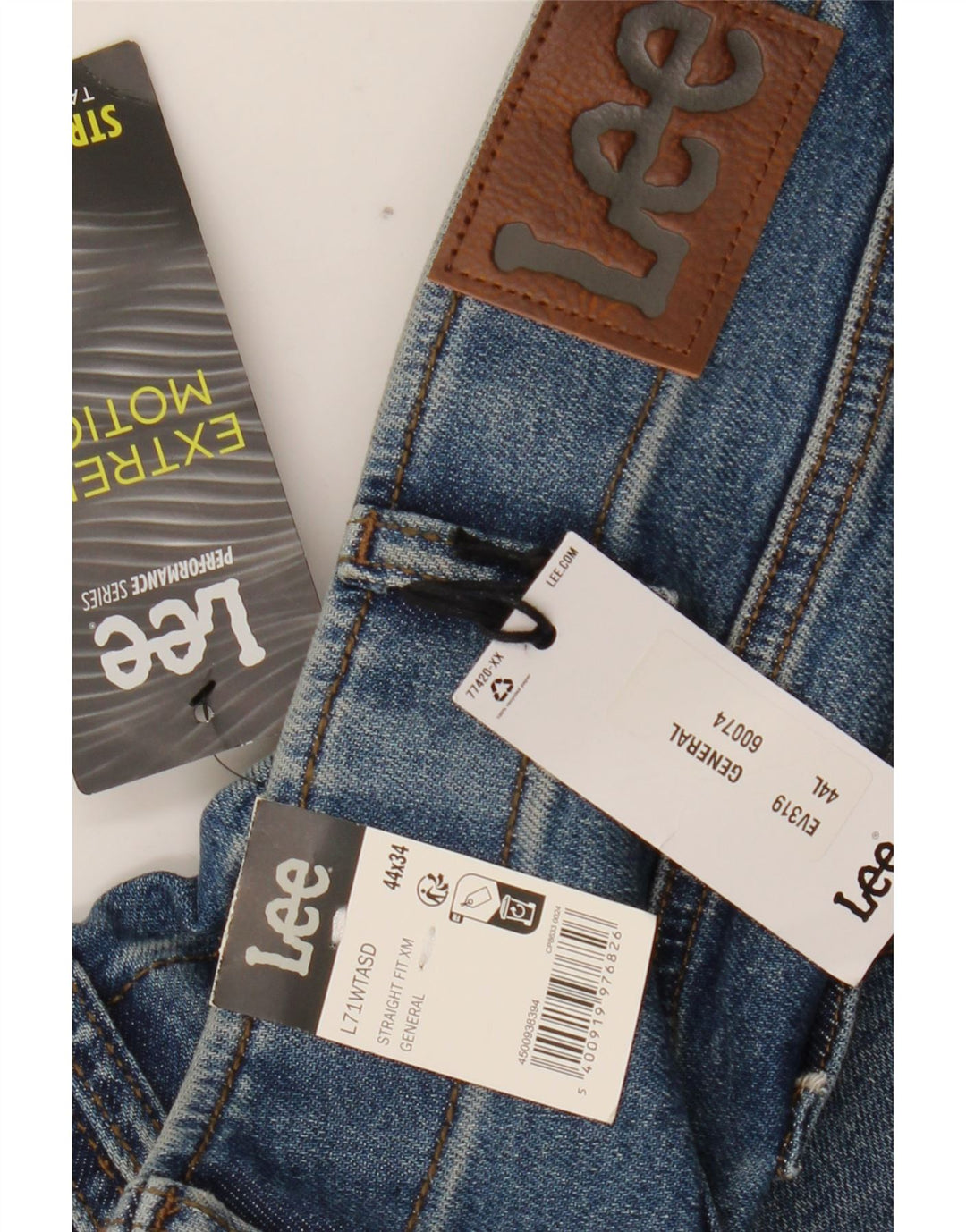 Jeans Lee affusolati dritti da uomo W44 L34 cotone blu
