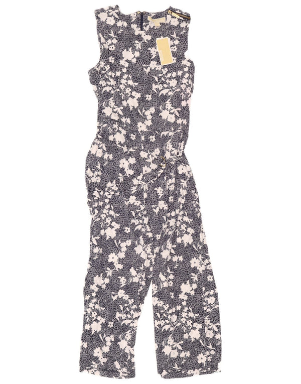 Tuta senza maniche da donna Michael Kors UK 12 Medium Blu Navy floreale