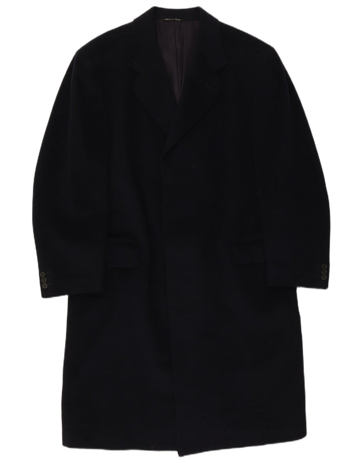 Cappotto Uomo Canali IT 54 2XL Blu Navy Lana Classico