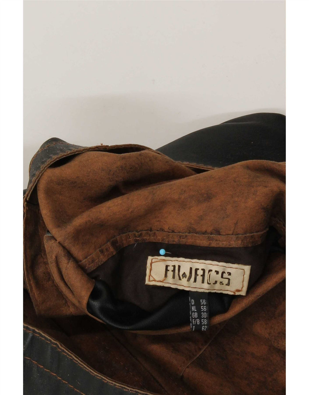 Giacca in pelle reversibile da uomo vintage EU 56 3XL Marrone