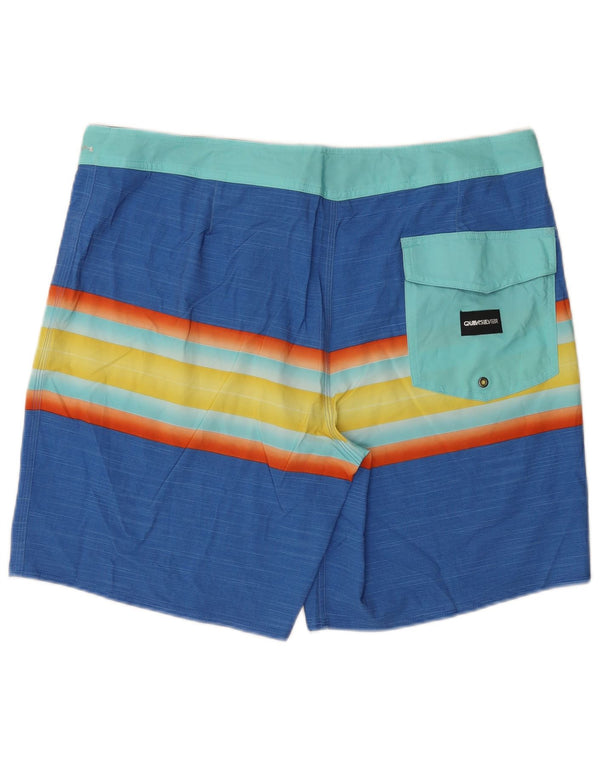 Pantaloncini da bagno da uomo Quiksilver XL in poliestere a righe blu