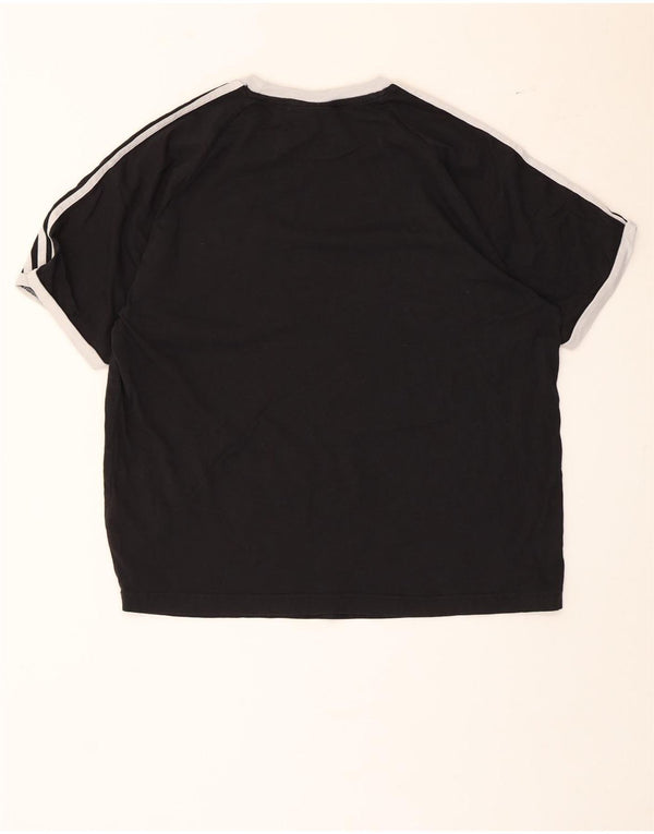 Adidas Mens T-Shirt Top XL Black Cotton