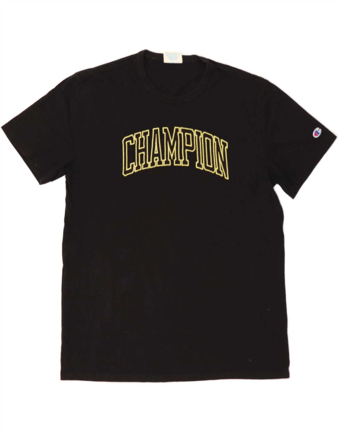 CHAMPION Mens Heritage Graphic T-Shirt Top Large Black Cotton Vintage Champion and Second-Hand Champion from Messina Hembry 