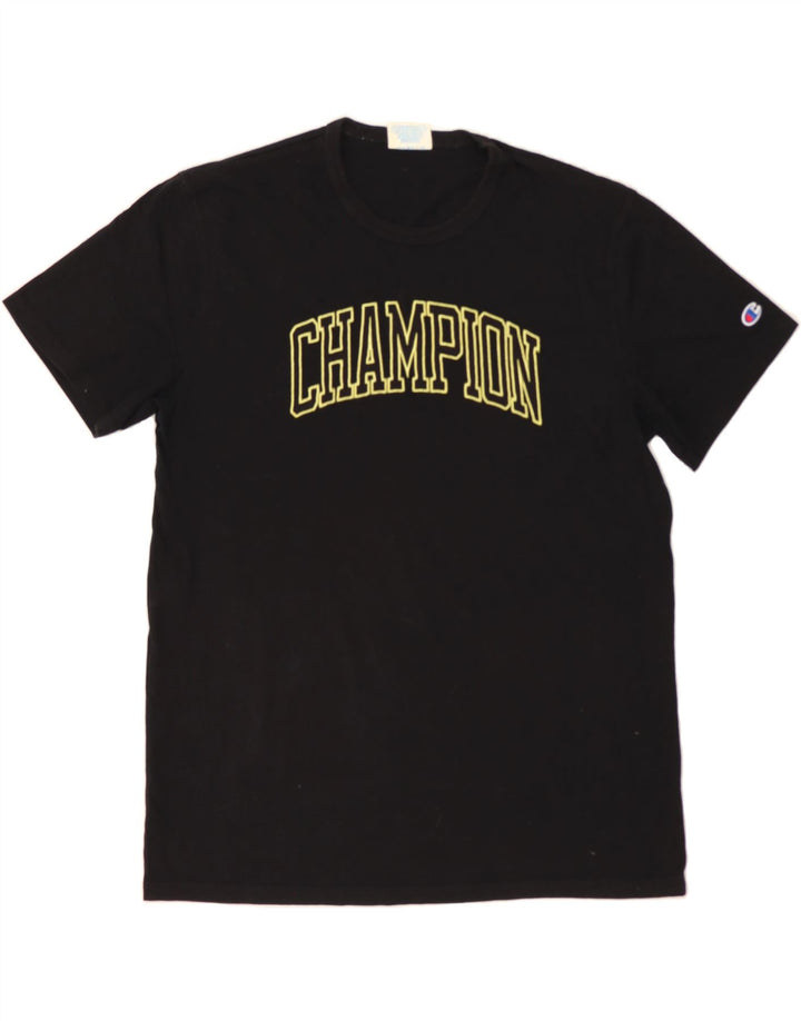 CHAMPION Mens Heritage Graphic T-Shirt Top Large Black Cotton Vintage Champion and Second-Hand Champion from Messina Hembry 