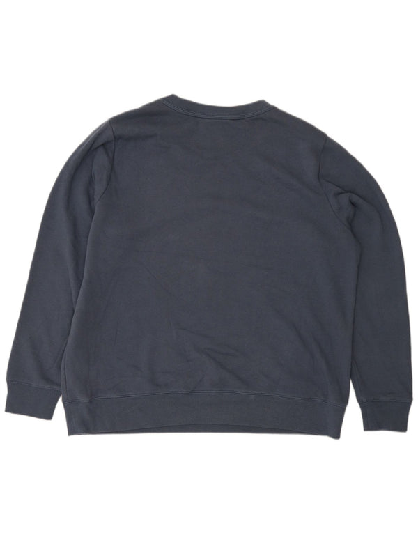 Marks & Spencer Womens Graphic Sweatshirt Jumper UK 16 Large Navy Blue