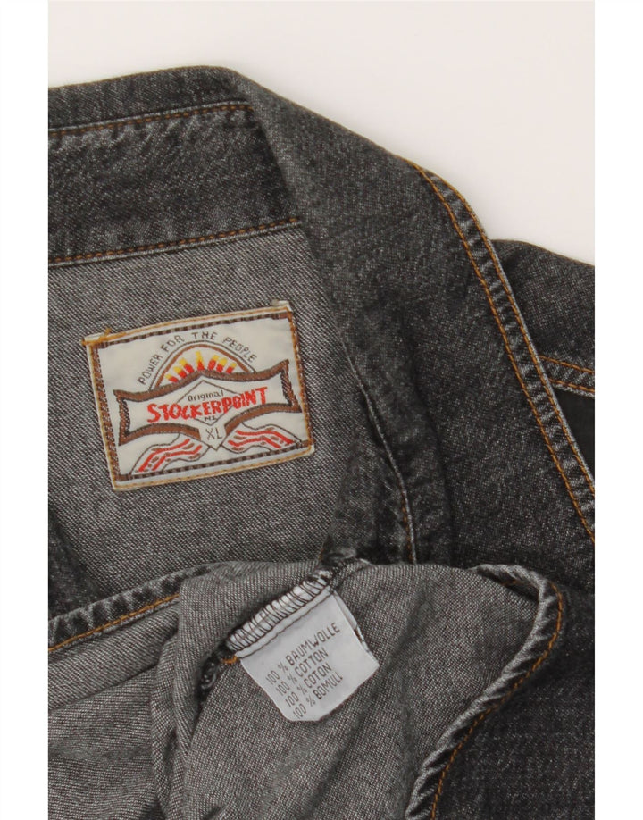 STOCKERPOINT Mens Western Denim Shirt XL Grey Cotton Vintage Stockerpoint and Second-Hand Stockerpoint from Messina Hembry 