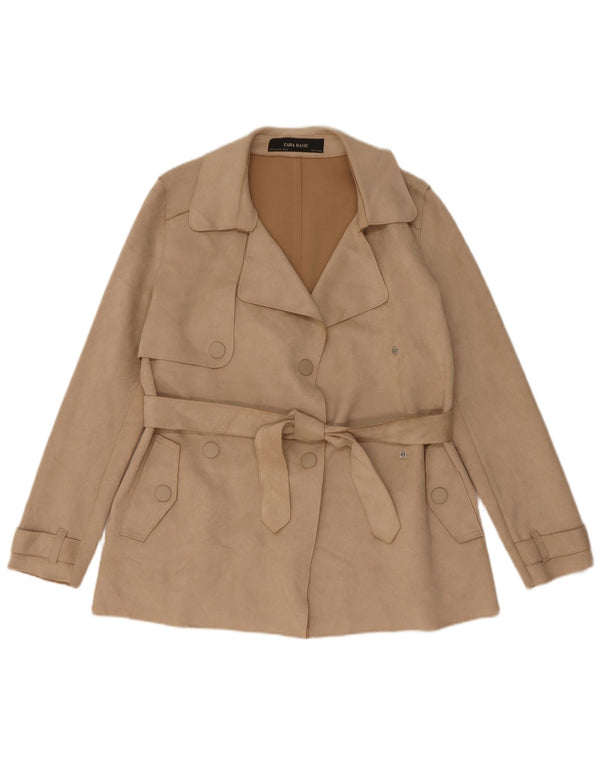Trench da donna Zara UK 6 XS Beige poliestere