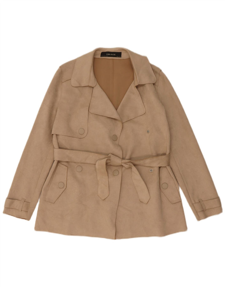 Trench da donna Zara UK 6 XS Beige poliestere