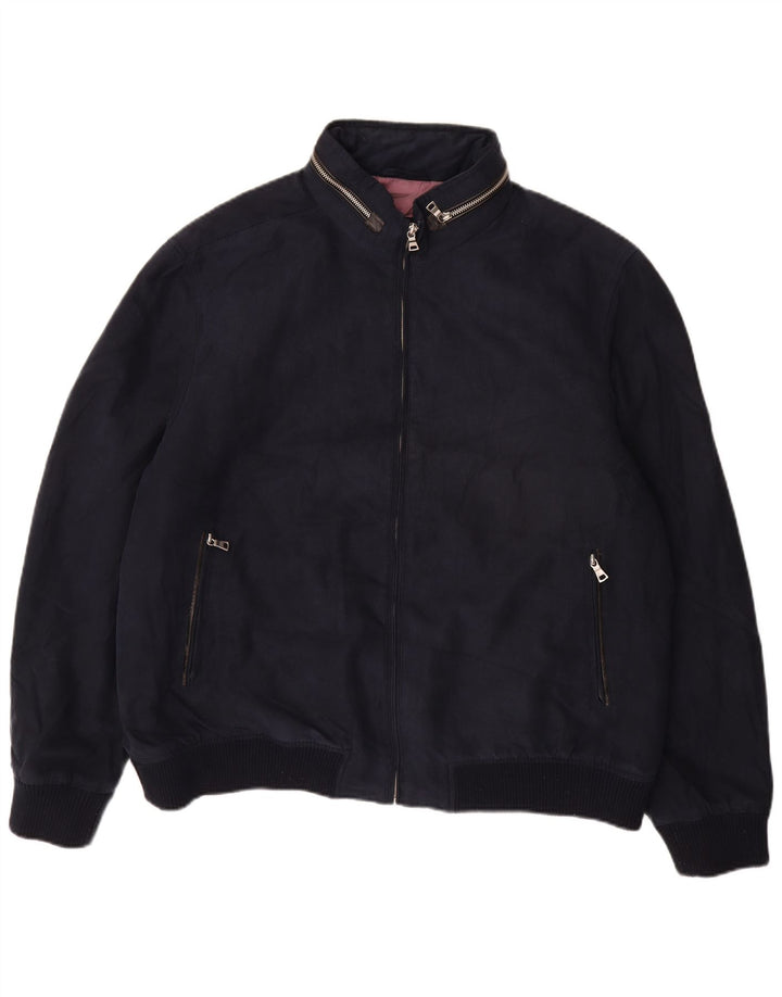 Giubbotto bomber vintage da uomo UK 44 2XL Blu navy
