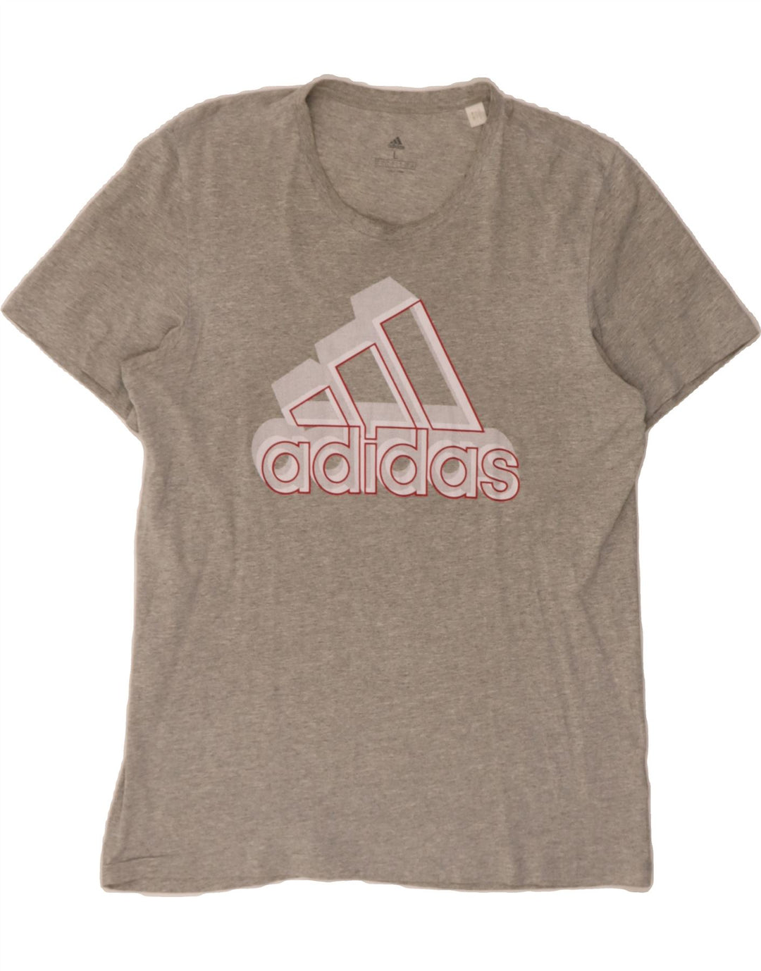 ADIDAS Mens Graphic T-Shirt Top Large Grey Cotton Vintage Adidas and Second-Hand Adidas from Messina Hembry 
