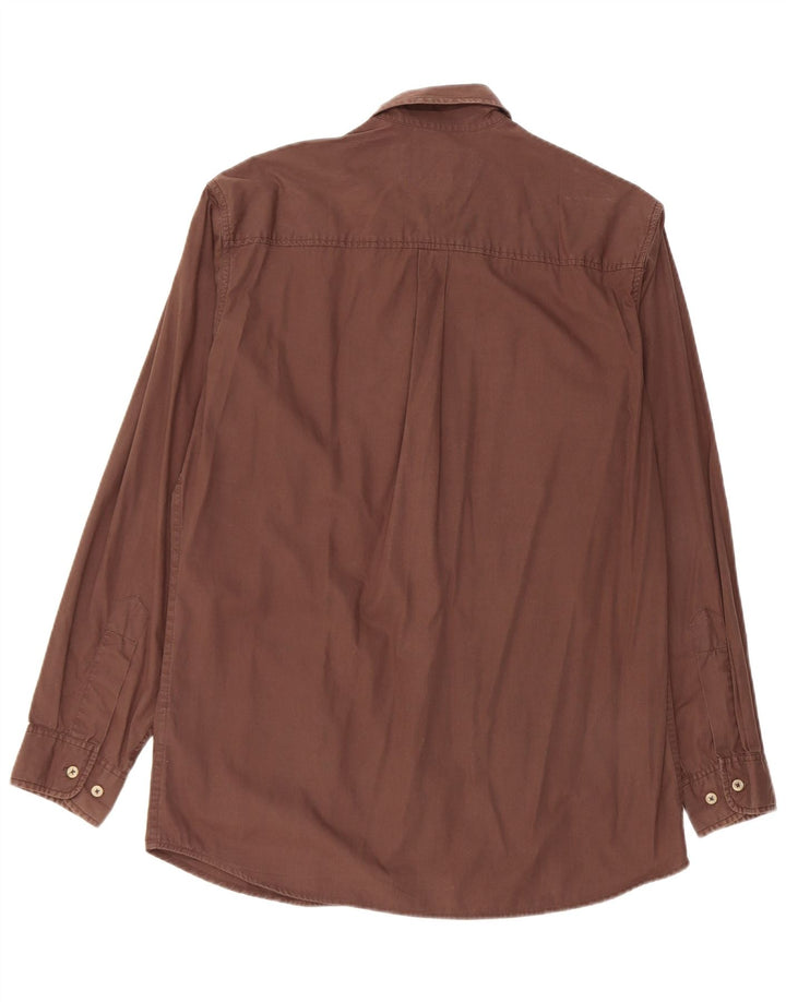Camicia da uomo Marlboro Classics in cotone Paisley marrone medio