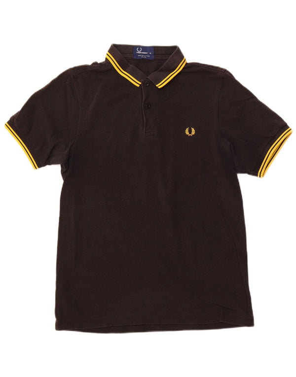 FRED PERRY Polo da uomo slim fit in cotone nero medio