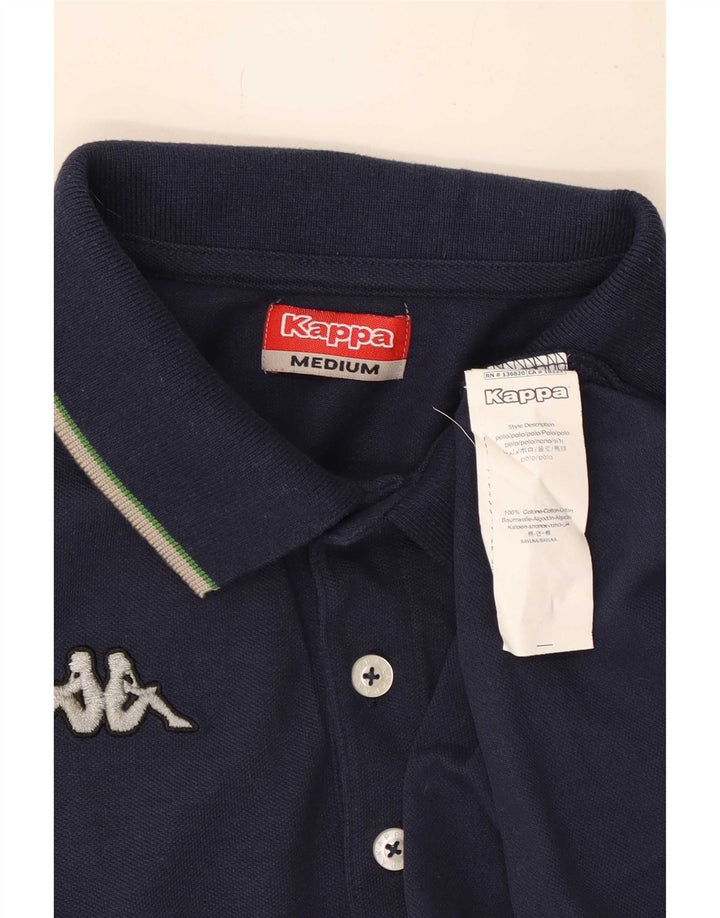 Polo Kappa Uomo Media Cotone Blu Navy