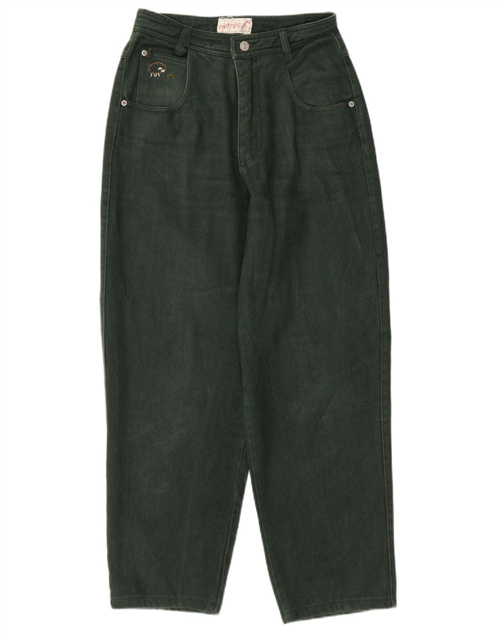 PETRESSA Jeans affusolati a vita alta da donna EU 36 Small W26 L26 Cotone verde