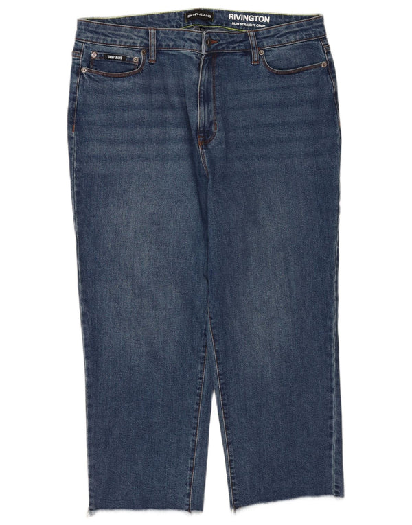 Dkny Jeans da donna Rivington slim dritti tagliati UK 18 XL W36 L24 Blu