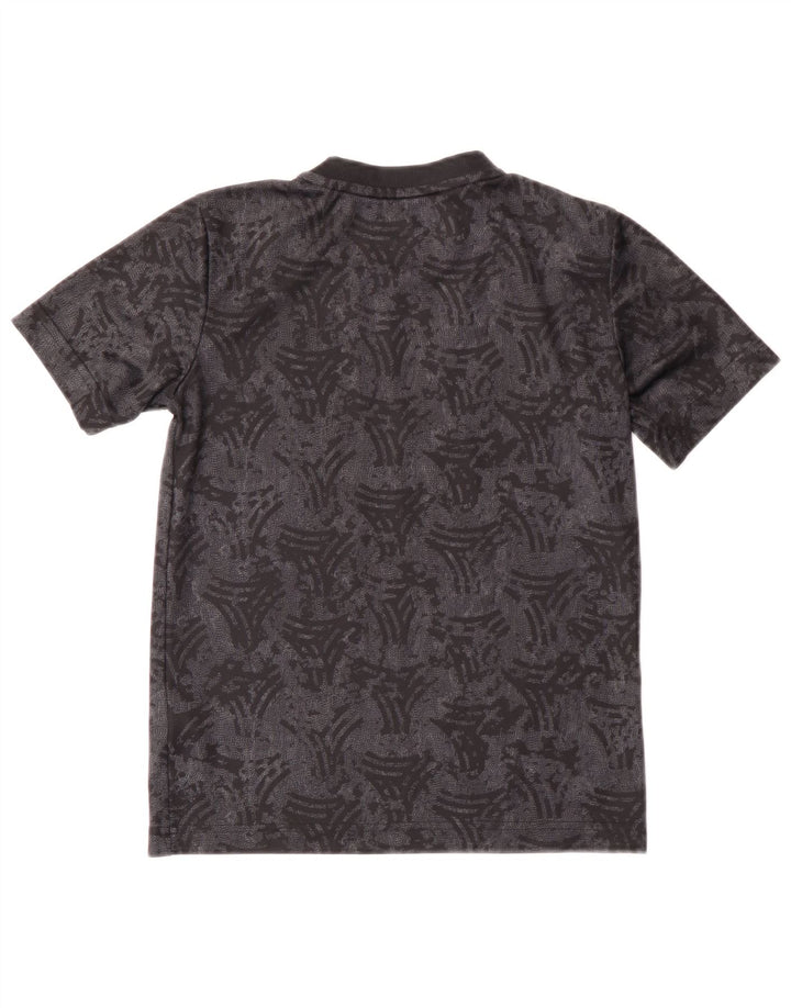 T-shirt grafica Adidas da bambino 9-10 anni in poliestere geometrico nero