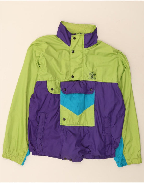 Brugi Giacca antipioggia da uomo pullover UK 40 Large Viola Colourblock in poliammide