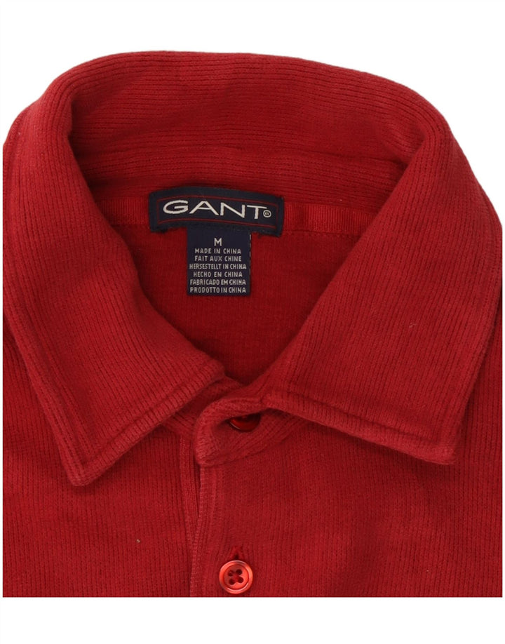 Gant Maglione da uomo con collo alto in cotone rosso medio