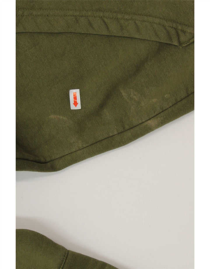 Felpa con cappuccio grafica da uomo ADIDAS XS in cotone color block kaki