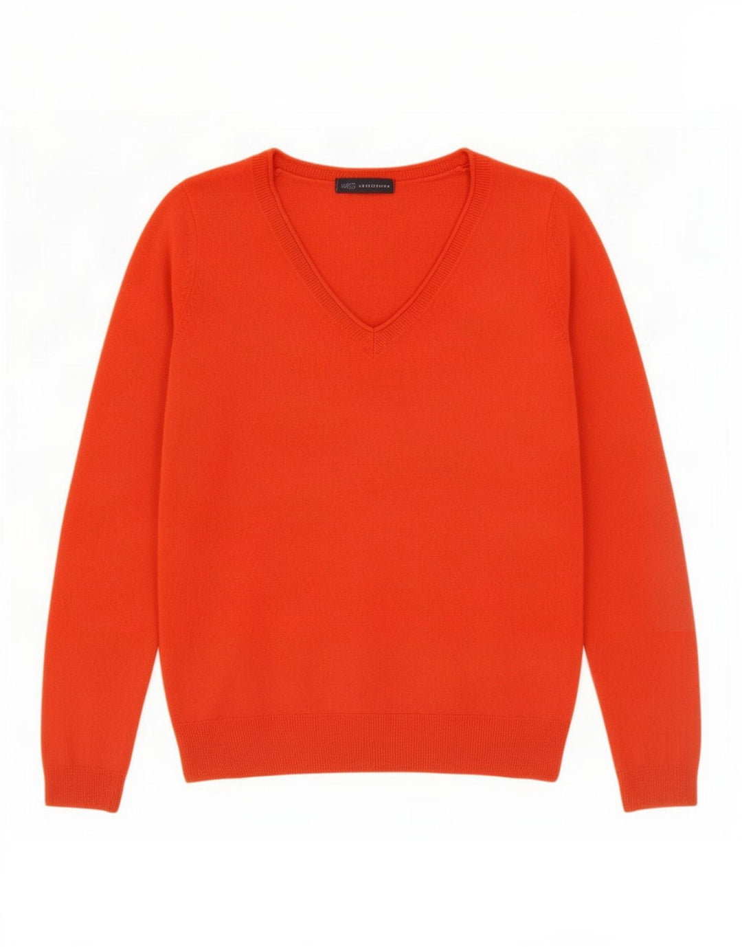 Maglione maglione con scollo a V da donna Marks & Spencer UK 10 piccolo arancione