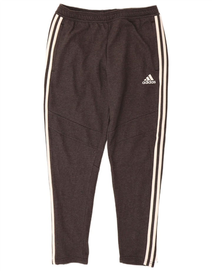 Pantaloni da tuta da uomo Adidas in cotone grigio medio
